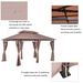 Gazebo 10x13 Khaki With Curtains Vented Roof And Steel Frame For Outdoor Use_maomaolike.com