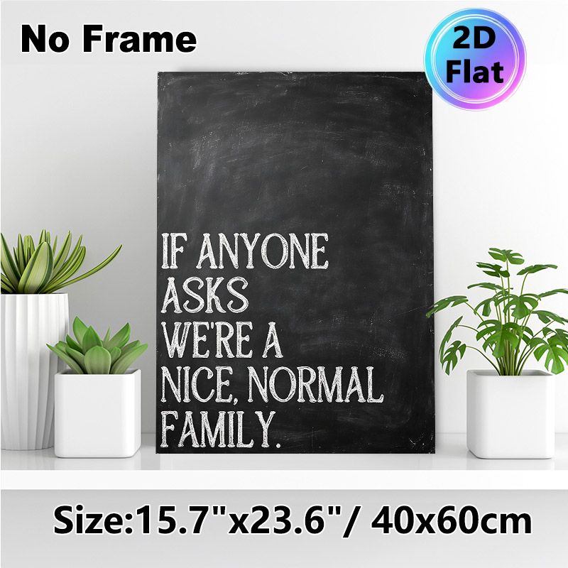 Family Quote Painting Poster, Vintage Chalkboard-style Typography Poster, Witty Humorous Family Statement, Ideal For Home Living Room And Dining Area_maomaolike.com