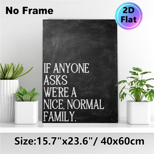 Family Quote Painting Poster, Vintage Chalkboard-style Typography Poster, Witty Humorous Family Statement, Ideal For Home Living Room And Dining Area_maomaolike.com