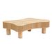 42.52 Inch Modern Wooden Handcraft Drum Coffee Table Irregular Shaped Coffee Table For Living Room,Small Coffee Table With Sturdy Pedestal_maomaolike.com