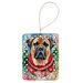 Mastiff Christmas Porcelain Ornament Christmas Tree Hanging Decorations For Home Christmas Holiday, Rectangle, Gift, Multicolor_maomaolike.com