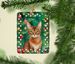 Abyssinian Cat By The Christmas Tree Porcelain Ornament Christmas Tree Hanging Decorations For Home Christmas Holiday, Rectangle, Gift, Multicolor_maomaolike.com