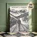 Railway & Mountain Figure Painting Poster, Vintage Monochrome Textured "Straight And Narrow" Scene Poster, Thought-provoking Artistic Decor For Living_maomaolike.com