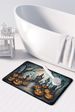 Graveyard Spooky Halloween Memory Foam Kitchen Mat Machine Washable Anti-Fatigue Mat Cushion Comfort Bath Mat Or Kitchen Rug_maomaolike.com