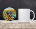 Terrier In Sunflowers Large Sandstone Coasters Pack Of 4 Absorbent Round Coasters Decor Gifts For Men Or Women, 4 In, Multicolor_maomaolike.com