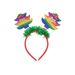 Merry Christmas Headband With Red Green Tinsel,Glitter Christmas Reindeer Antler Headband Funny Xmas Headwear For Christmas Eve Party Birthday Carnival Party Props Decoration12 Pcs_maomaolike.com