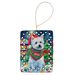 Westie Christmas Porcelain Ornament Christmas Tree Hanging Decorations For Home Christmas Holiday, Rectangle, Gift, Multicolor_maomaolike.com