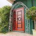 Metal Garden Arch Garden Arbor Trellis Climbing Plants Support Rose Arch Cream White_maomaolike.com