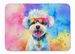 Bichon Frise Hippie Dawg Memory Foam Kitchen Mat Machine Washable Anti-Fatigue Mat Cushion Comfort Bath Mat Or Kitchen Rug_maomaolike.com