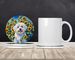 Coton De Tulear In Sunflowers Large Sandstone Coasters Pack Of 4 Absorbent Round Coasters Decor Gifts For Men Or Women, 4 In, Multicolor_maomaolike.com