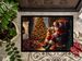 Golden Retriever And Santa Claus Doormat Front Door Mat Indoor Outdoor Rugs For Entryway, Non Slip Washable Low Pile, 24H X 36W_maomaolike.com