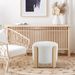 Ottoman Foot Rest Round Bag Floor Chair For Bedroom Or Entryway In White_maomaolike.com