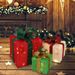 Box ABS Plastic Frame LED 60 Light Warm White Light Three-Piece Set Onion Cloth Christmas Gift Box_maomaolike.com