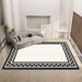 Living Room Rug Large Size Gorgeous Gold Frame Design Bedroom Rug Plush Thickened Machine Washable Thickened Underlay Interior Decorative Rug_maomaolike.com