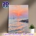 Sunset Seascape With Sailboats Painting Poster, Soft-hued Impressionist Coastal Scene Poster, Calming Ocean View Ideal For Living Room, Bedroom Or_maomaolike.com