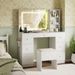 Vanity Desk With Mirror And Lights Makeup Dressing Table Vanity Table And Stool Set_maomaolike.com