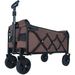 Expandable Dual-Layer Utility Wagon With 100% Extra Space - Grocery Cart For Camping, Shopping, Sports, Gardening, Fishing, Supports 225lbs, Brown_maomaolike.com