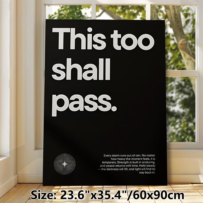 Inspirational Quote Painting Poster, Minimalist Black-and-White Text Art Poster, Uplifting Motivational Message Ideal For Home, Office And Living Room_maomaolike.com