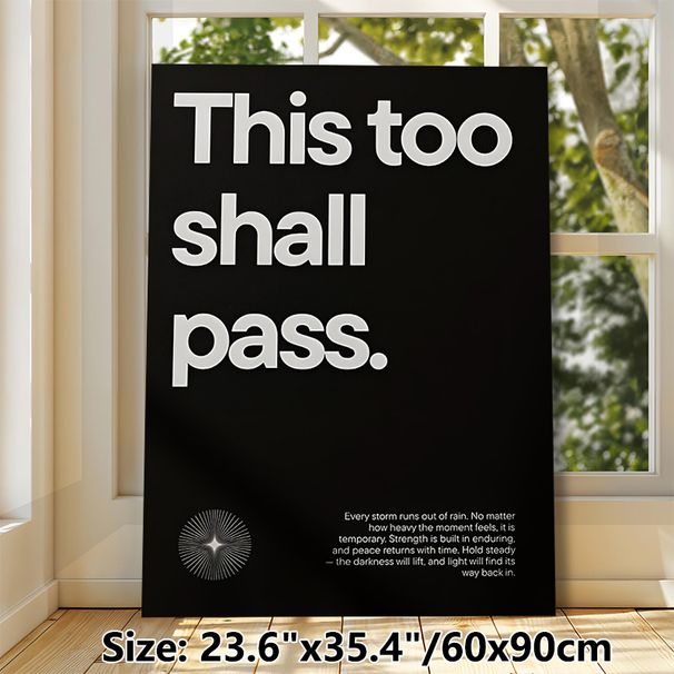 Inspirational Quote Painting Poster, Minimalist Black-and-White Text Art Poster, Uplifting Motivational Message Ideal For Home, Office And Living Room_maomaolike.com