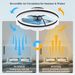 20 Smart Silent Ceiling Fan With Light Crystal Flush Mount LED Fan Lamp With Hidden Blades And Natural Airflow System, Designed For Bedroom, Kids' Room And Study_maomaolike.com