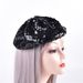 Hot Sale Women Fashion Sequin Beret Hats Ladies Magical Color Changing Stage Performance Cap Girl Glitter Hat_maomaolike.com