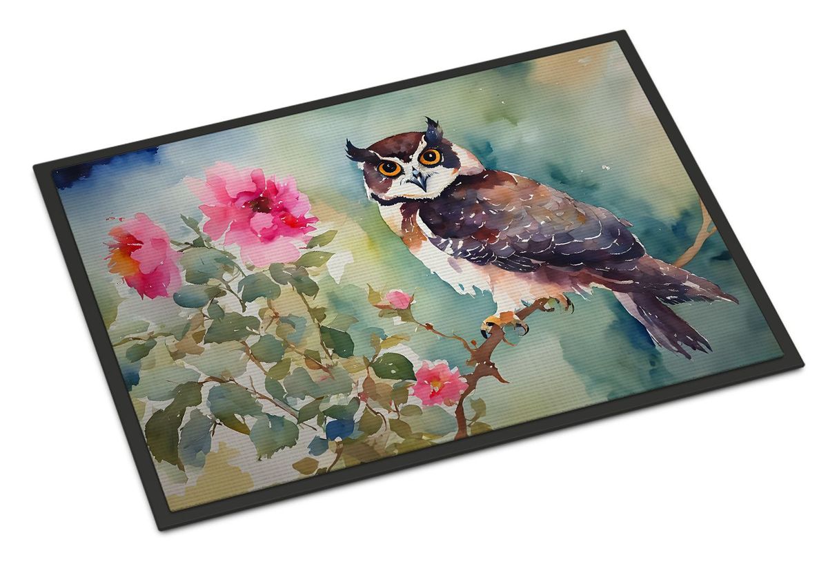 Spectacled Owl Doormat Front Door Mat Indoor Outdoor Rugs For Entryway, Non Slip Washable Low Pile, 24H X 36W_maomaolike.com