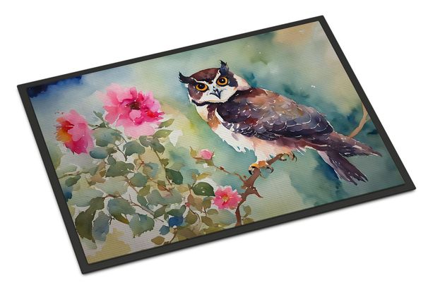 Spectacled Owl Doormat Front Door Mat Indoor Outdoor Rugs For Entryway, Non Slip Washable Low Pile, 24H X 36W_maomaolike.com