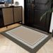 Living Room Rug Large Size Gorgeous Gold Frame Design Bedroom Rug Plush Thickened Machine Washable Thickened Underlay Interior Decorative Rug_maomaolike.com