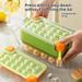 VANFOLA Large Capacity Silicone Ice Cube Tray, One-Press Ice Release Ice Mold With Lid, Household Ice Making & Storage Container For Refrigerator_maomaolike.com