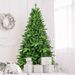 6FT PE/PVC Mixed Automatic Christmas Tree With Lights Xmas Decoration Light Up Holiday Season_maomaolike.com