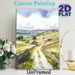 Rural Countryside Painting Poster, Soft-toned Watercolor Pastoral Landscape Poster, Serene Natural Scenery Ideal For Home Living Room, Bedroom_maomaolike.com