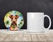 Irish Terrier Luau Large Sandstone Coasters Pack Of 4 Absorbent Round Coasters Decor Gifts For Men Or Women, 4 In, Multicolor_maomaolike.com