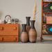Set Of 3 Designer Floor Vases, Large Vases For Home Decor Flooring, Artificial Rattan Floor Vases, Brown Floor Vases For Living Rooms Or Corridors_maomaolike.com