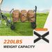 1pc Collapsible Foldable Wagon Cart, 220LBS Heavy Duty Utility Garden Cart With All-Terrain Wheels For Beach, Lawn, Sports, Camping, Black, 30"_maomaolike.com