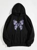 Women's Hoodie Long Sleeve Hoodies & Sweatshirts Printing Pocket Casual Flower Butterfly_maomaolike.com