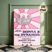 Donna & The Dynamos Themed Painting Poster, Vintage Retro Pink-hued Live Show Scene Poster, Nostalgic Band-inspired Decor Ideal For Home, Music Room_maomaolike.com