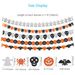 Pack Of 5 Halloween Garland Banner, Featuring Spider, Ghost, Bat And Skull Patterns, Scary Decor For All Saints And Carnival Parties_maomaolike.com