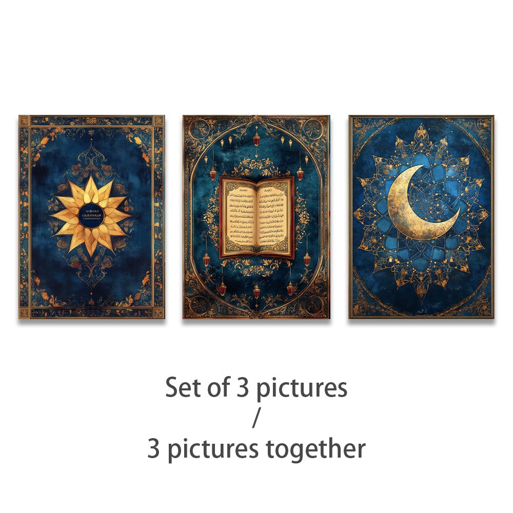 European And American Vintage Style, Sun, Stars, Bright, Home Décor Painting, Living Room Sofa Backdrop Artwork, Art Exhibition Piece_maomaolike.com