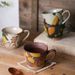 Vintage Hand-painted Mug, Coarse Pottery Breakfast Cup_maomaolike.com