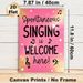 Singing Quote Music-themed Painting Poster, Sparkly Pink-toned With Musical Notes And Playful Lettering Poster, Cheerful Decor Ideal For Music Room_maomaolike.com