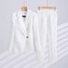 Women's Clothing Pants Set White Suit Jacket Suit Fashion Business Dress Female Beautician Work Clothes Fashion_maomaolike.com