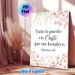 Spanish Philippians 4:13 Bible Verse Painting Poster, Soft Watercolor Pink Blossom & Lily Of The Valley Poster, Inspirational Religious Decor Ideal_maomaolike.com