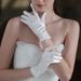 Unisex Wedding gloves White simple lace lace short bridal wedding dress dinner gloves_maomaolike.com