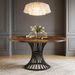 Round Dining Table For 4-6, Farmhouse Circle Kitchen Table_maomaolike.com