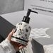 Medieval Style Ceramic Bottle, Flower And Bird Design Lotion Bottle, Homestay Hotel Design Hand Sanitizer Bottle_maomaolike.com