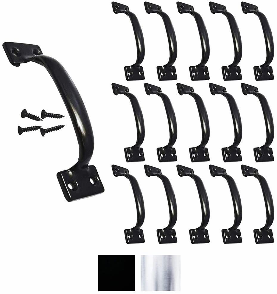 2 5-inch Vintage Door Handles, Iron Hardware Pulls With Screws, Country Style Cabinet Handles, Vintage Drawer Pulls For Outdoor, Garage And Drawers, Black_maomaolike.com