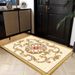 Living Room Rug Large Size Gorgeous Gold Frame Design Bedroom Rug Plush Thickened Machine Washable Thickened Underlay Interior Decorative Rug_maomaolike.com
