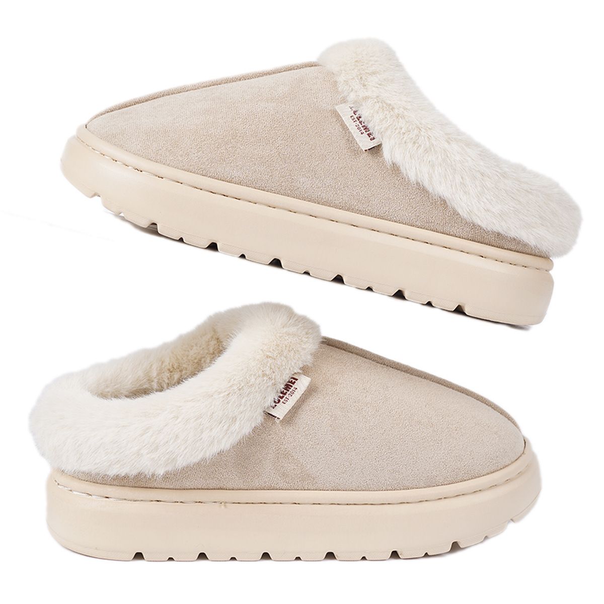 Winter Casual House Men 2026 Outdoor Warm Cotton Shoes For Women Indoor Plush Padded Slippers Female_maomaolike.com