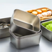 Stainless Steel Food Storage Container Small Square Kitchen Basin Luncheon Meat With Lid Freezing Divider Box Frozen_maomaolike.com