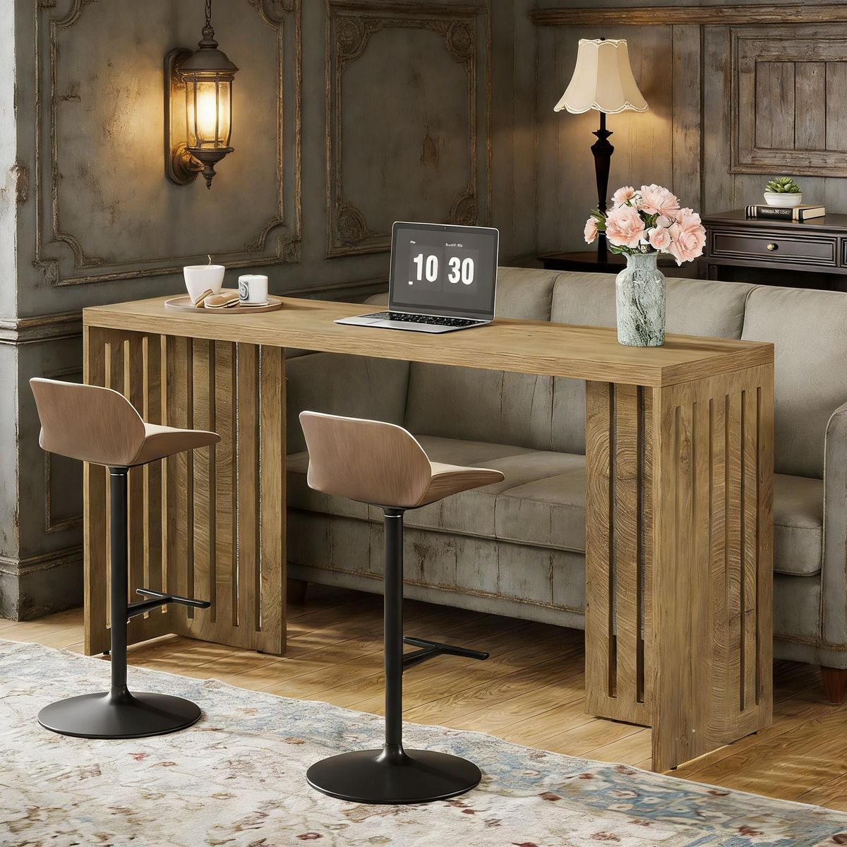 Bar Table, Rectangular High Top Kitchen & Dining Table(Only Table)_maomaolike.com